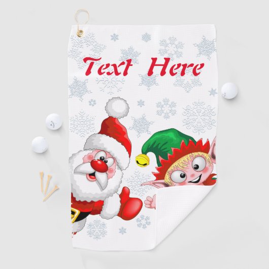 サンタと小妖精や小人のクリスマスキャラクターが急増 ゴルフタオル (インサイチュ)