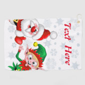 サンタと小妖精や小人のクリスマスキャラクターが急増 ゴルフタオル (横)