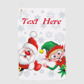 サンタと小妖精や小人のクリスマスキャラクターが急増 ゴルフタオル (正面)