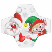 サンタと小妖精や小人のクリスマスキャラクターが急増 サッカーボール (フラット)