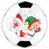 サンタと小妖精や小人のクリスマスキャラクターが急増 サッカーボール (正面)