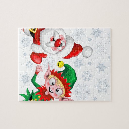 サンタと小妖精や小人のクリスマスキャラクターが急増 ジグソーパズル (横)