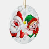サンタと小妖精や小人のクリスマスキャラクターが急増 セラミックオーナメント (右)