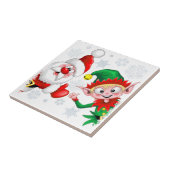 サンタと小妖精や小人のクリスマスキャラクターが急増 タイル (側面)