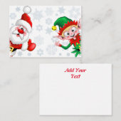 サンタと小妖精や小人のクリスマスキャラクターが急増 ノートカード (正面/裏面)