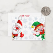 サンタと小妖精や小人のクリスマスキャラクターが急増 ノートカード (正面/裏面インサイチュ)