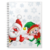 サンタと小妖精や小人のクリスマスキャラクターが急増 ノートブック (正面)