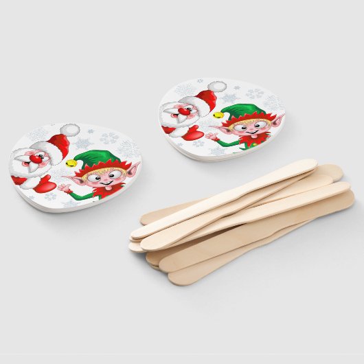 サンタと小妖精や小人のクリスマスキャラクターが急増 ハンドファン (組立なし)