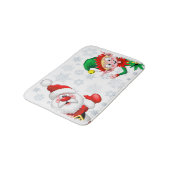 サンタと小妖精や小人のクリスマスキャラクターが急増 バスマット (アングル)
