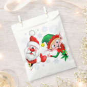 サンタと小妖精や小人のクリスマスキャラクターが急増 フェイバーバッグ (クリップ留めされた状態)