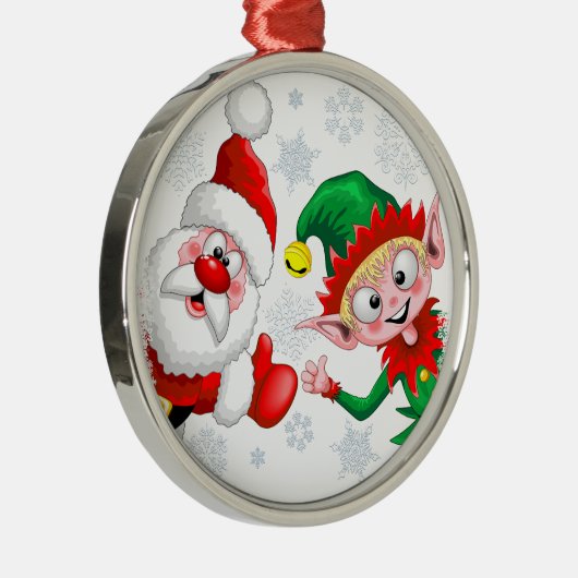 サンタと小妖精や小人のクリスマスキャラクターが急増 メタルオーナメント (右)