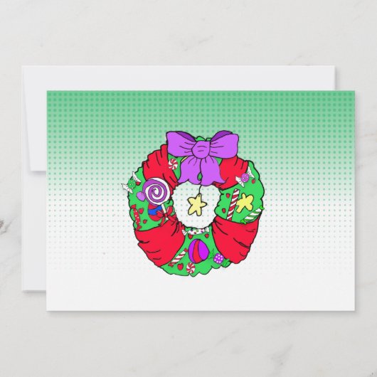 サンタと小妖精や小人インフェイスマスククリスマス カード (裏面)