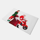 サンタと小妖精や小人 ドアマット (アングル)