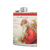 サンタと少年のヴィンテージの懐かしさ フラスク (左)
