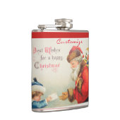サンタと少年のヴィンテージの懐かしさ フラスク (右)