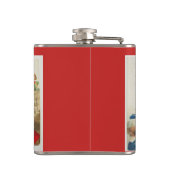 サンタと少年のヴィンテージの懐かしさ フラスク (裏面)