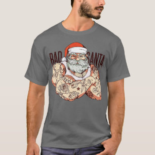 サンタと帽子ひげと悪いサンタ・キリスト Tシャツ