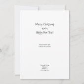 サンタと彼のそりはナイトスカイフラットカード (裏面)