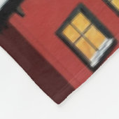 サンタと彼のそり フリースブランケット (角)