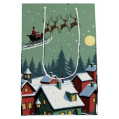 サンタと彼のそり ミディアムペーパーバッグ (裏面)