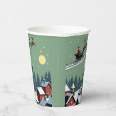 サンタと彼のそり 紙コップ (右)
