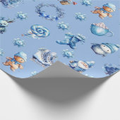 サンタと彼のクリスマスの友人 ラッピングペーパー (角)