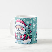サンタと彼のココア コーヒーマグカップ (正面左)
