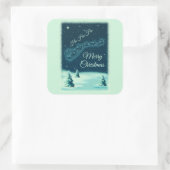 サンタと彼のトナカイのクリスマスナイトスカイ スクエアシール (バッグ)