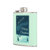 サンタと彼のトナカイのクリスマスナイトスカイ フラスク (左)