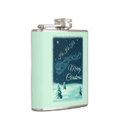 サンタと彼のトナカイのクリスマスナイトスカイ フラスク (右)