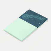 サンタと彼のトナカイのクリスマスナイトスカイ ポストイット (アングル)