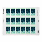 サンタと彼のトナカイのクリスマスナイトスカイ ラベル (フルシート)