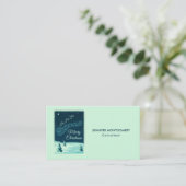 サンタと彼のトナカイのクリスマスナイトスカイ 名刺 (スタンド正面)