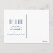 サンタと彼のトナカイのクリスマス日付を保存 ポストカード (裏面)