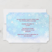 サンタと彼のトナカイのシルエットクリスマスパーティー 招待状 (裏面)