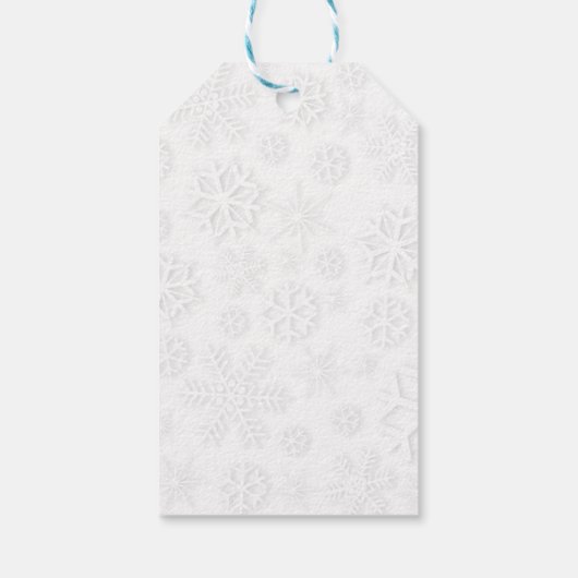 サンタと彼のトナカイ飛んでいるシルエットクリスマス ギフトタグ (裏面)