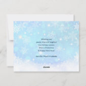 サンタと彼のトナカイ飛んでいるシルエットクリスマス シーズンカード (裏面)