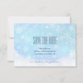 サンタと彼のトナカイ飛んでいるシルエットクリスマス セーブザデート (裏面)