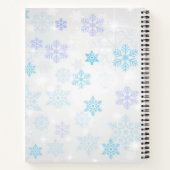 サンタと彼のトナカイ飛んでいるシルエットクリスマス ノートブック (裏面)