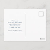 サンタと彼のトナカイ飛んでいるシルエットクリスマス ポストカード (裏面)