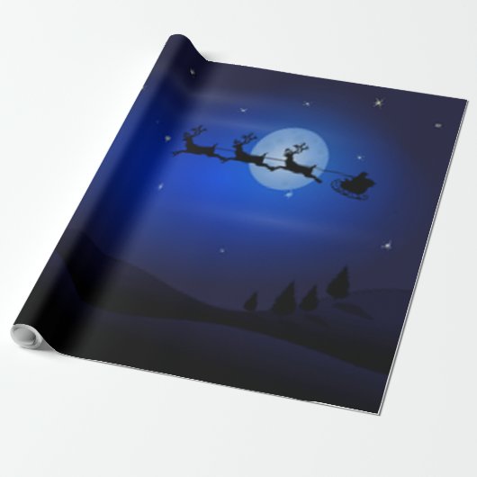 サンタと彼のトナカイ – ラッピングペーパー (アンロールド)