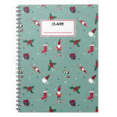 サンタと彼のプレゼント。名前をカスタムする ノートブック (正面)