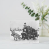 サンタと彼の七面鳥のトナカイ シーズンポストカード (スタンド正面)