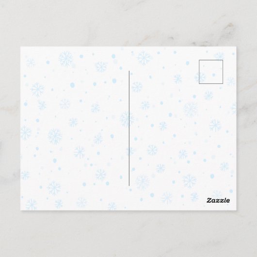 サンタと彼の動物友人のクリスマスのはがき ポストカード (裏面)