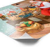 サンタと彼の小人のワークショップ フォトプリント            (角)