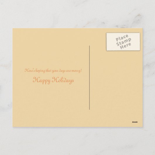 サンタと彼の贈り物の袋 – クリスマスビクトリアン シーズンポストカード (裏面)