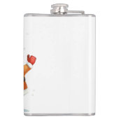 サンタと彼の霜の降りた相棒 フラスク (裏面)