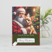 サンタと愛らしいチワワ シーズンカード (スタンド正面)