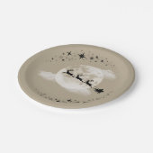 サンタと月の紙プレート ペーパープレート (アングル)