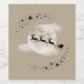 サンタと月 ワインラベル (シングルラベル)